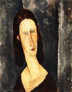 Amedeo Modigliani Blue Eyes ( Portrait of Madame Jeanne Hebuterne ) USA oil painting artist